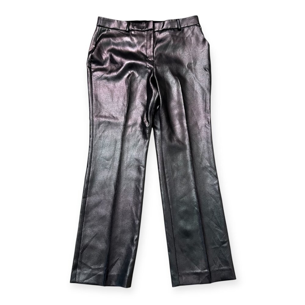 Express Editor Boot Pants 10s Metallic Dark Gray … - image 1